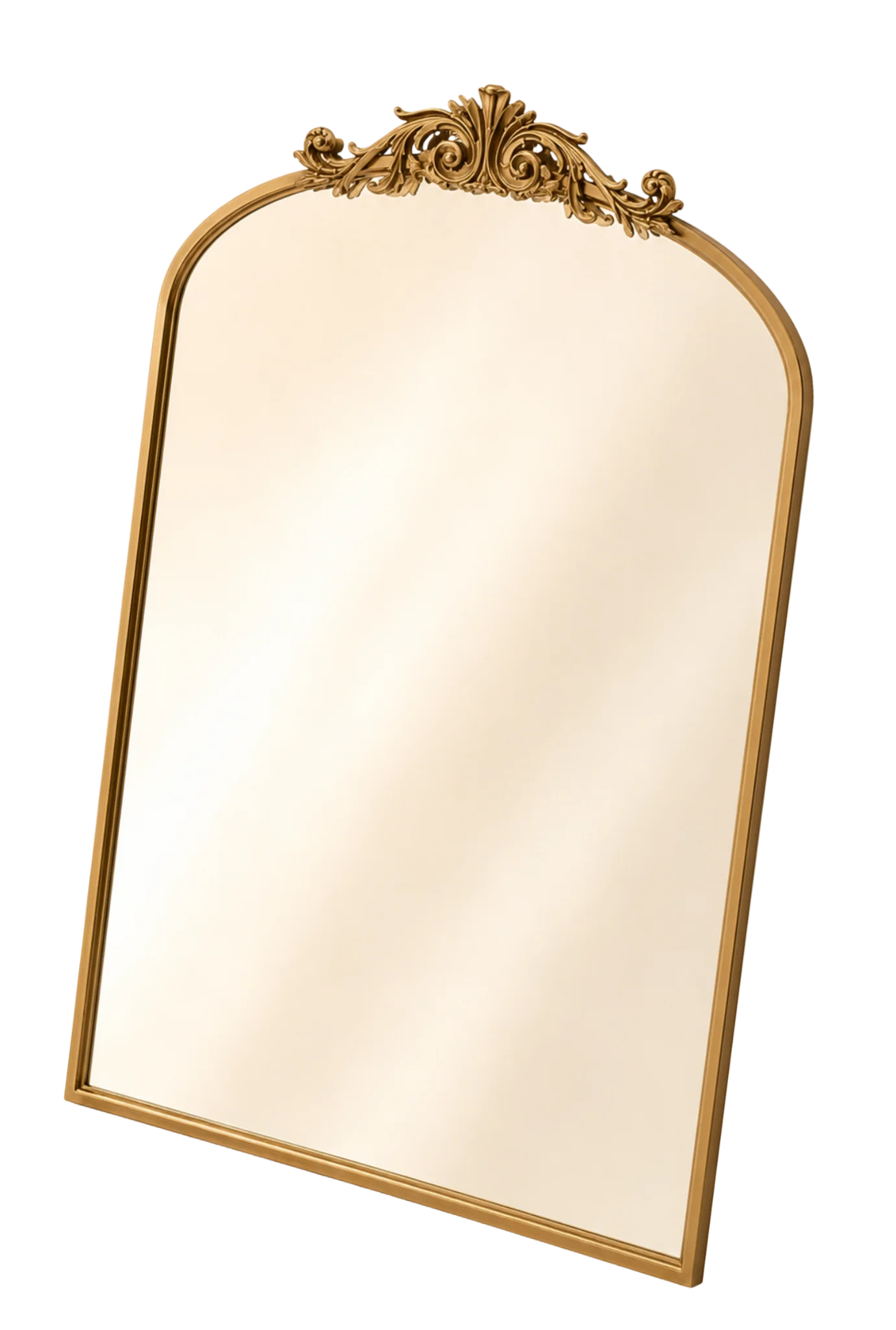 Fleurair neuro-affirming smart mirror with ornate gold frame
